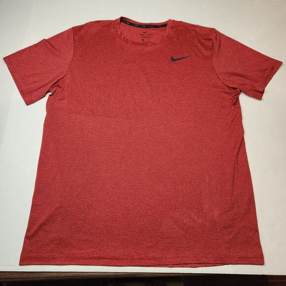 Nike Dry Fit Red T-Shirt Short Sleeve XL - Picture 1 of 4
